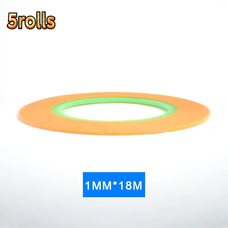 18Meters Wide 1mm/2mm/3mm Model Spraying Coating Color Ultra Tape Fine DIY Special Masking Model Covering Tape Oasis Select MR-07-5rolls