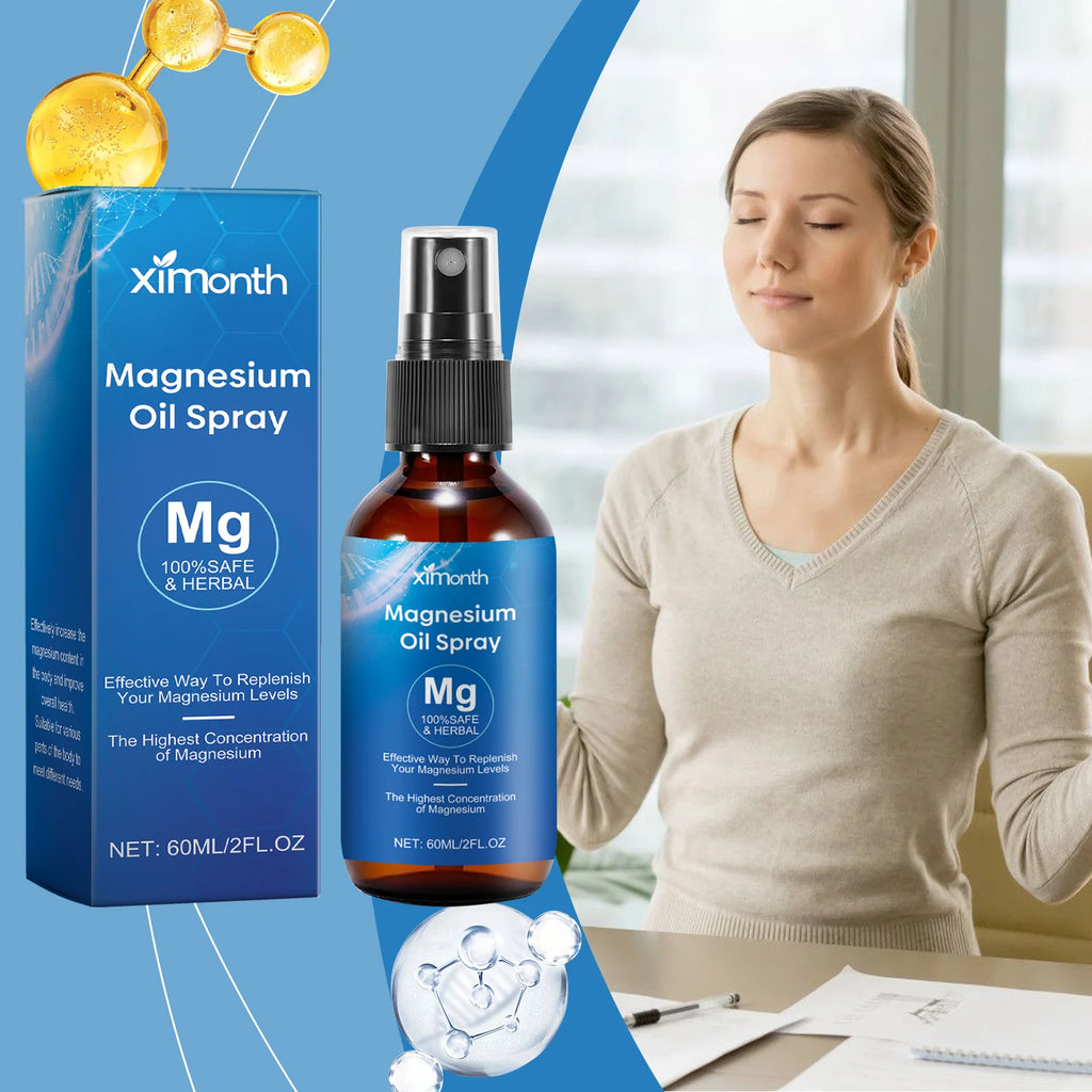 Essential Oil Magnesium Spray Relieves Muscle Body Pain Smoothes Softens Skin Magnesium Oil Spray Relaxation Better Sleep Care Oasis Select