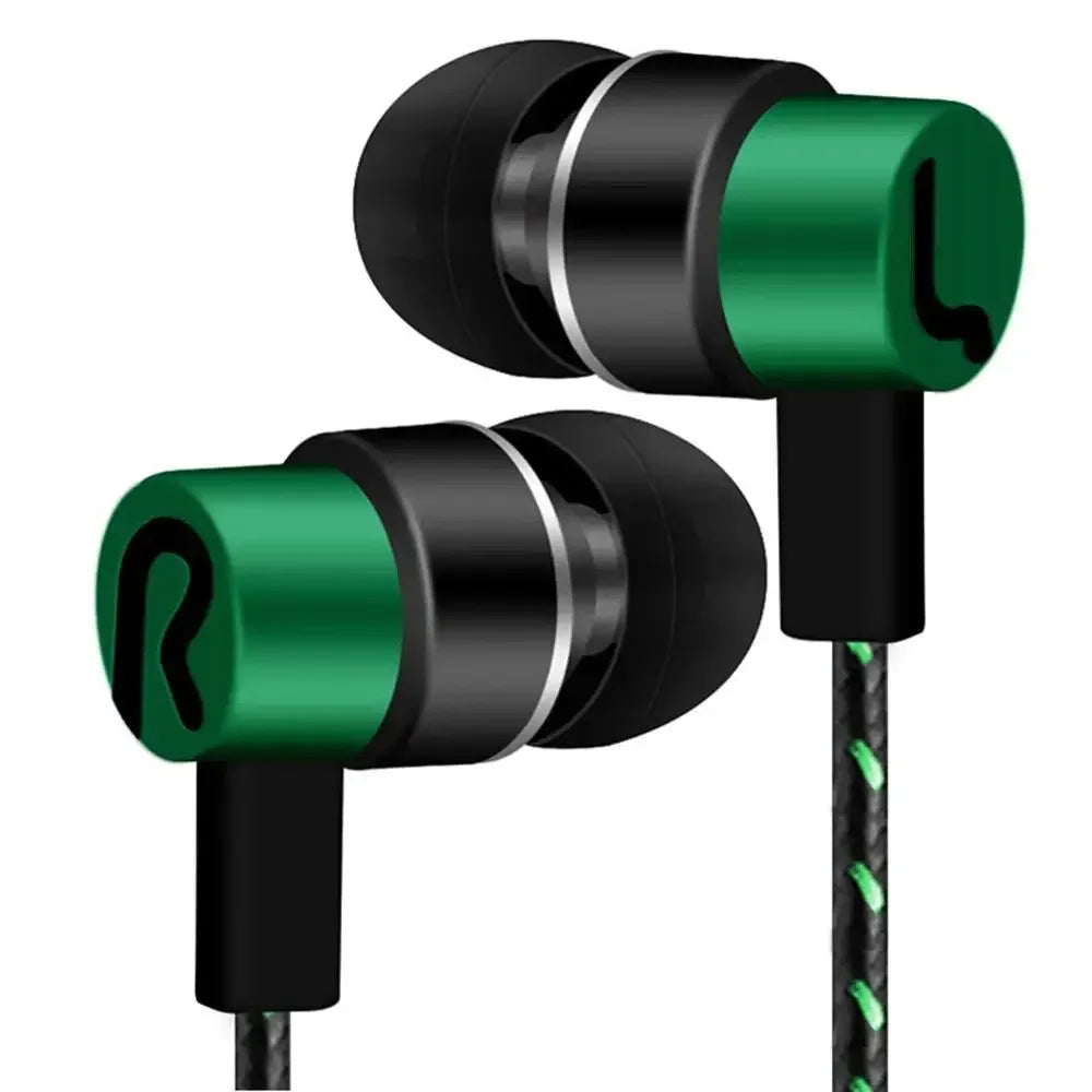 Universal Wired Earphone Noise Reduction In-Ear Stereo Earphones Noodles Style Sport Headset For Samsung Huawei Headphones Oasis Select Green