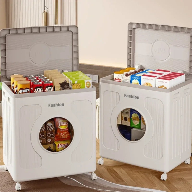 160L large-capacity storage box, multi-functional clothing folding storage box with wheels, household plastic clamshell Oasis Select