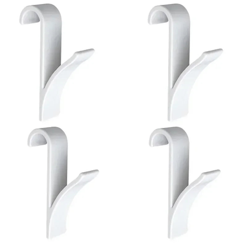 Kitchen Bathroom Hanger Clips Storage Racks White Clear Hanger Heated Towel Radiator Rail Clothes Scarf Hanger Hooks Holder Oasis Select White 4 pcs