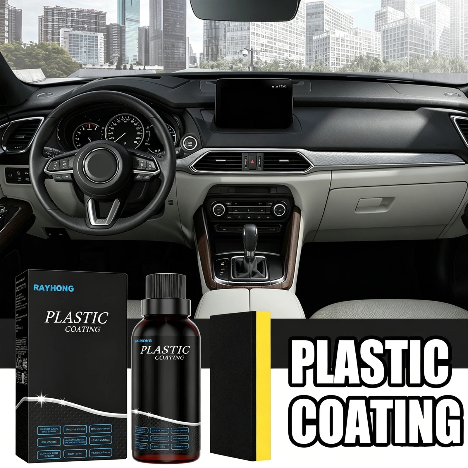 Rayhong Car Plastic Refurbishment Cleaning Agent Longlasting Waterproof Coating Leather Restore Auto Polish Cleaning Products Oasis Select