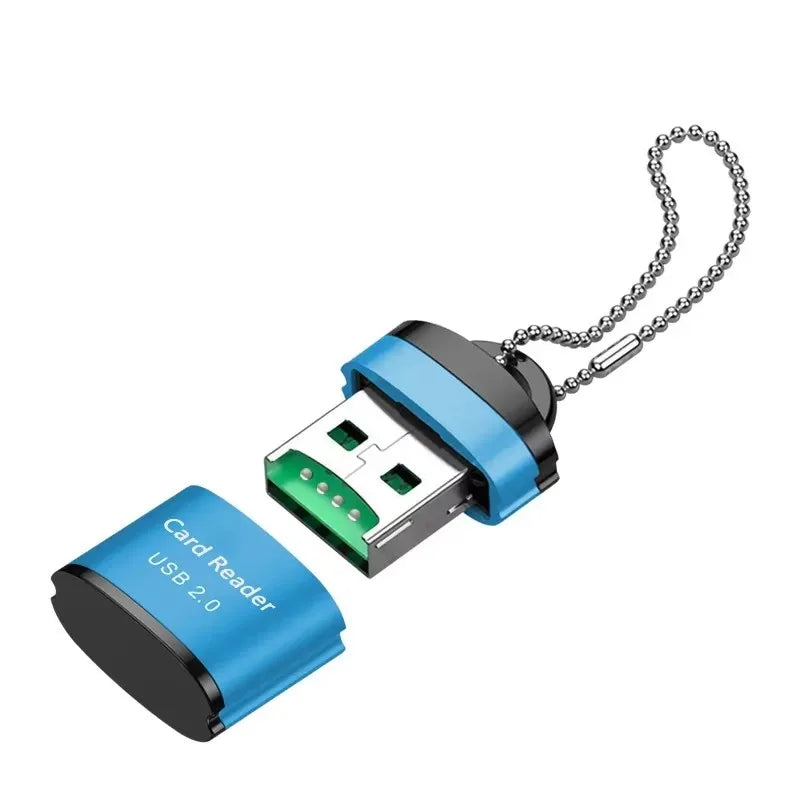 1/2/3pcs Mini High Speed USB 2.0 Card Reader SD Memory Card Adapter For PC Computer Laptop Notebook Car Micro SD Card Reader Oasis Select 1pcs Blue
