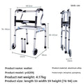 Multi-functional Solid walker for the elderly walking aluminum alloy four-legged crutches walking aids elderly walker Oasis Select YC8209J-L