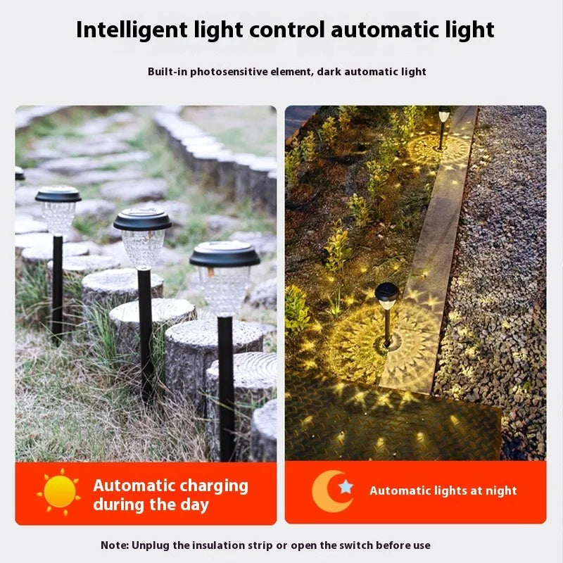 Solar Lawn Lights, Outdoor Waterproof Garden Lights, Garden Landscape Decoration Atmosphere LED Ground Insert Lights Oasis Select
