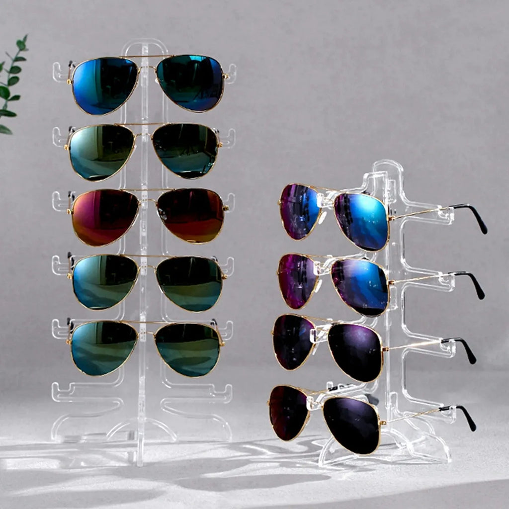 1pc Transparent multi-layer eyeglass frame, sunglasses display frame, desktop storage frame, minimalist storage frame Oasis Select