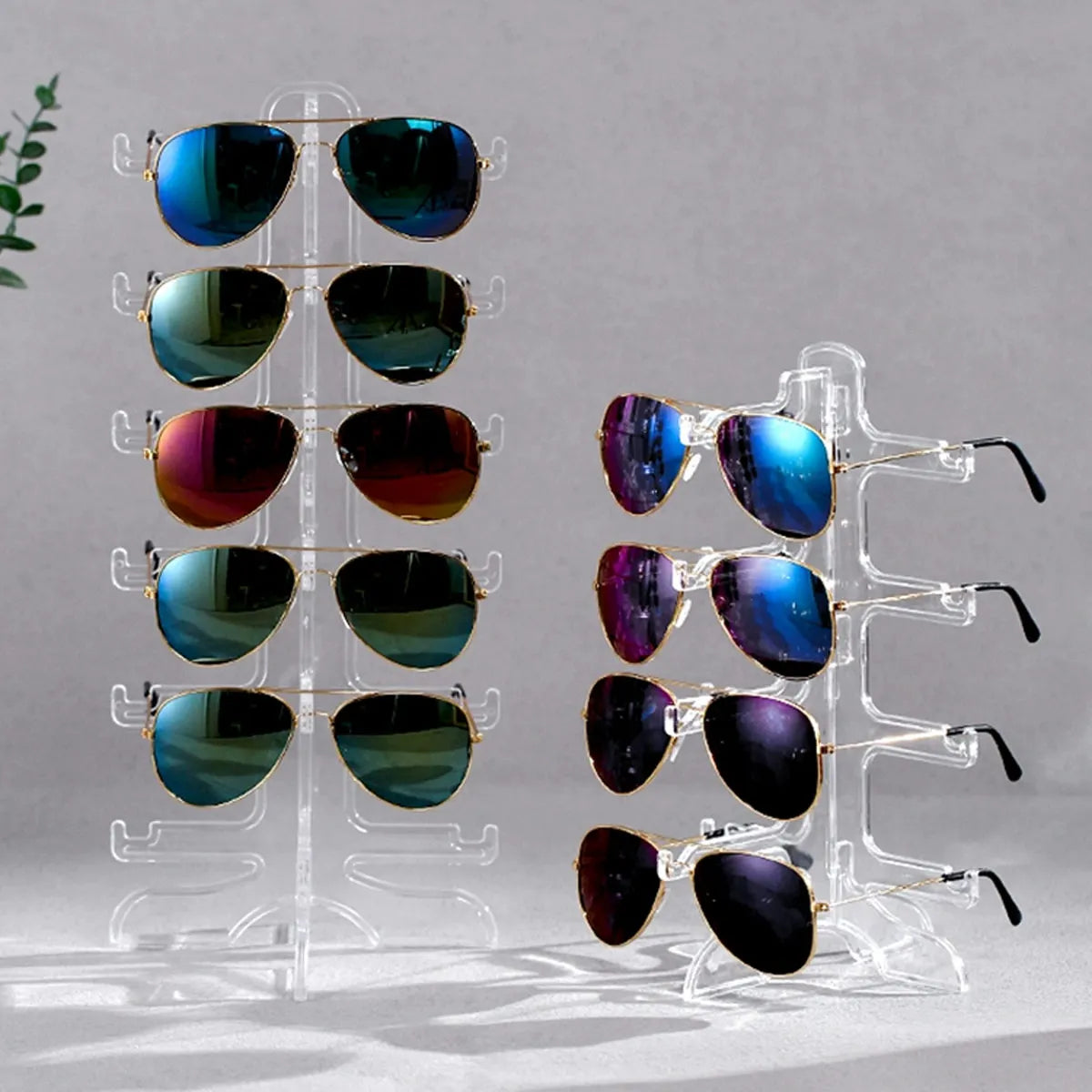 1pc Transparent multi-layer eyeglass frame, sunglasses display frame, desktop storage frame, minimalist storage frame Oasis Select