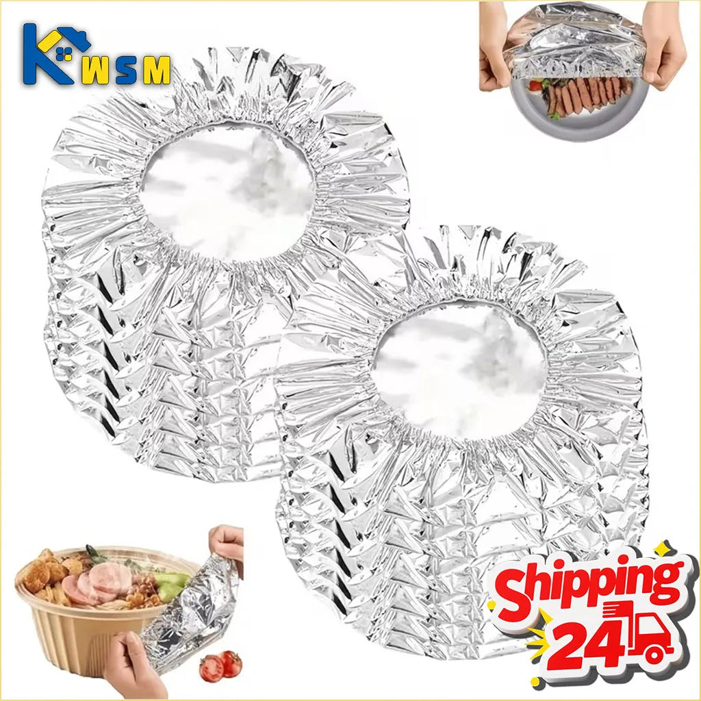 Disposable Food Warming Cover Aluminum Foil Insulation Sleeve for Plates Bowls Heat Preservation Table Mat Kitchen Freshness Oasis Select
