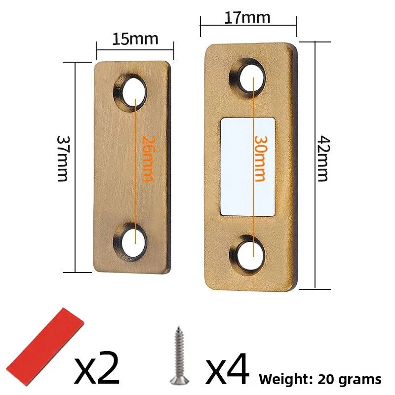 Punch Free Cabinet Catches Strong Magnetic L-shaped Closet Door Closer Ultra Thin Invisible Anti Collision Furniture Hardware Oasis Select K