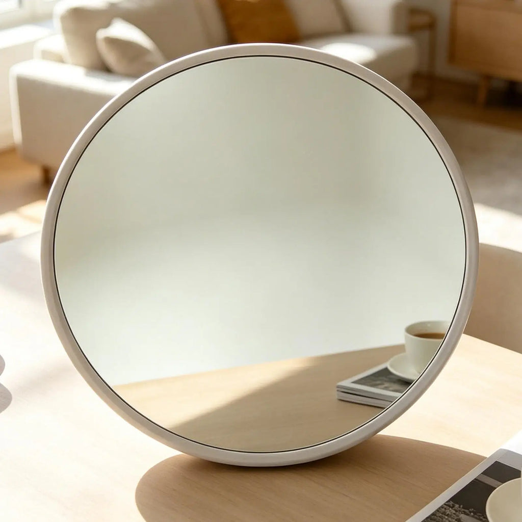 9.5cm Mini Round Mirror Travel Selfie Mirrors Portable Convex Wide-angle Spherical Mirror for IPhone Vlogging Convex Mirror Oasis Select