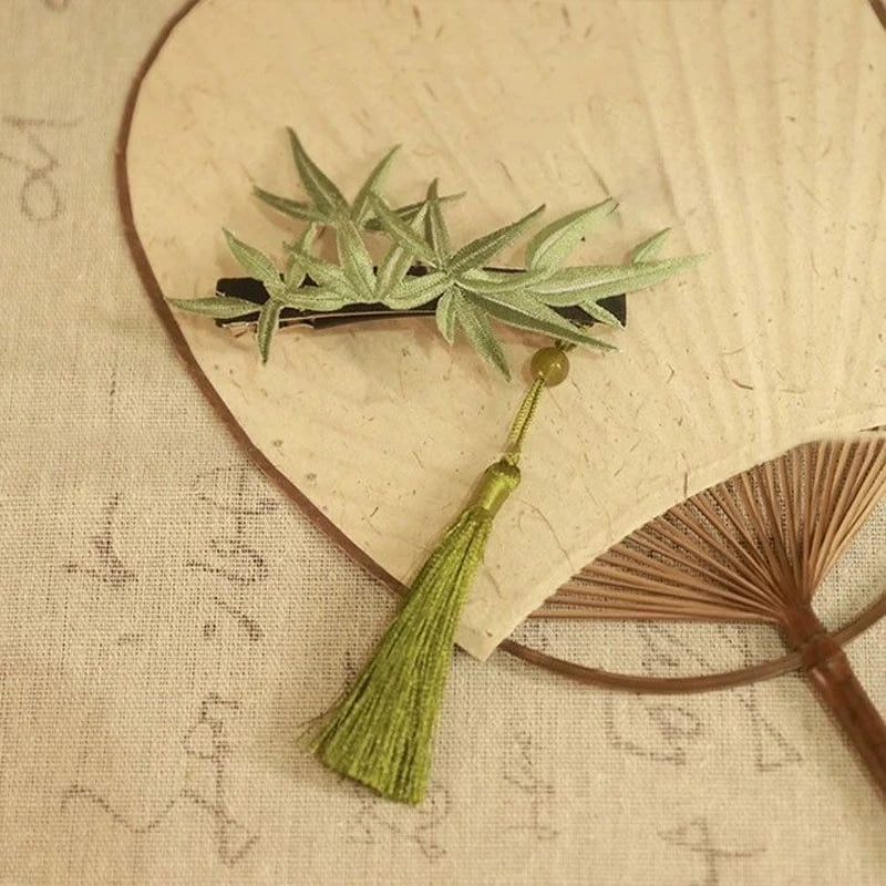 Hair Clip With Long Tassel Vintage Chinese Style Hair Barrette Elegant Hanfu Hair Accessory For Daily Outfit Cosplay Gift Oasis Select