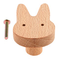 Cute Animal Wood Furniture Handles for Kitchen Cupboard Cabinets Dressers Wardrobe Handle Wooden Drawers Door Knobs with Screw Oasis Select Shape C