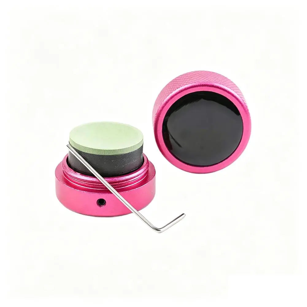 Silent Magnetic Billiard Chalk Holder Aluminum Alloy Portable Pool Billiards Powder Holder Bag Billiard Snooker Accessories Oasis Select Pink