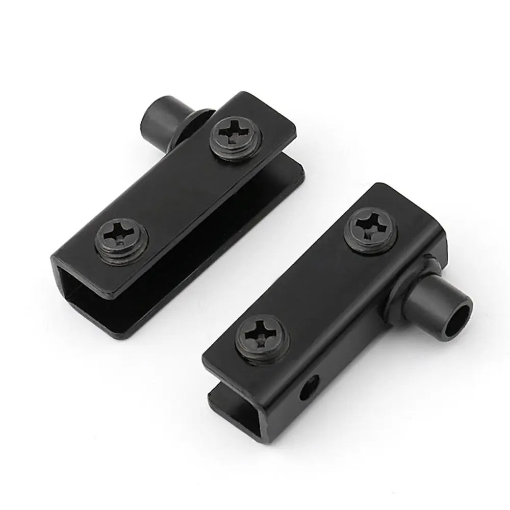 2Pcs Metal Glass Door Pivot Hinge No punching Hook Accessories Concealed Hinges Hardware Mirror Support Cabinet Clamp Hinge Oasis Select