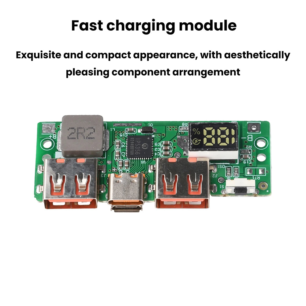 5V 3A Lithium Battery Digital Display Fast Charging Module IP5356 TYPE-C Micro USB QC3.0 2.0 PD3.0 PD2.0/AFC/FCP Oasis Select