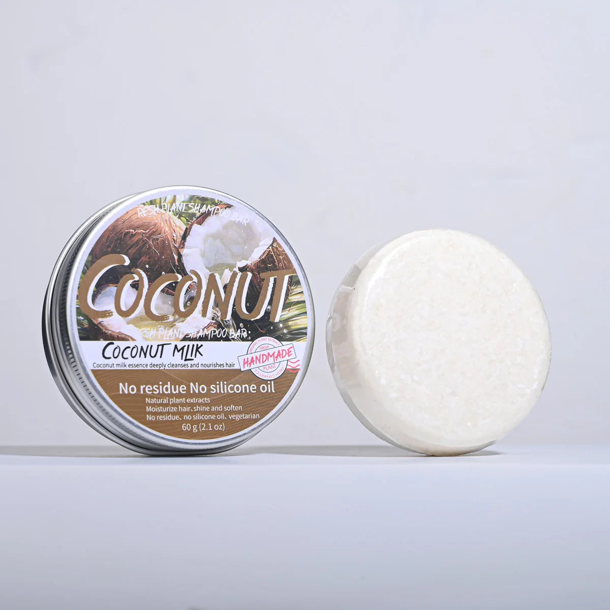 Coconut & Olive Oil Solid Shampoo Bar – 60g Moisturizing