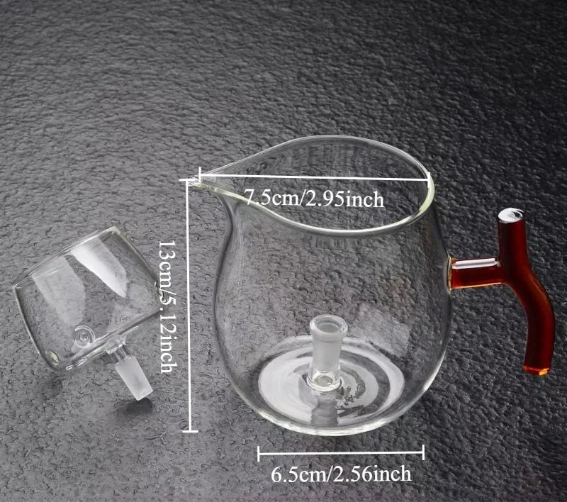 Tea Pot High Borosilicate Glass Teapot with Tea Pitcher Heat Resistant Clear Tea Maker & Warmer Set for Home Oasis Select <200ml Split type