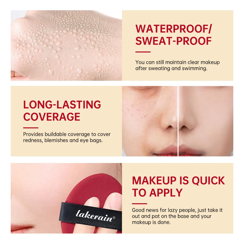 Sun protectio Air Cushion Foundation 9 Colors CC Cream Concealer Whitening Makeup Waterproof Cosmetics Brighten Face Base Tone Oasis Select
