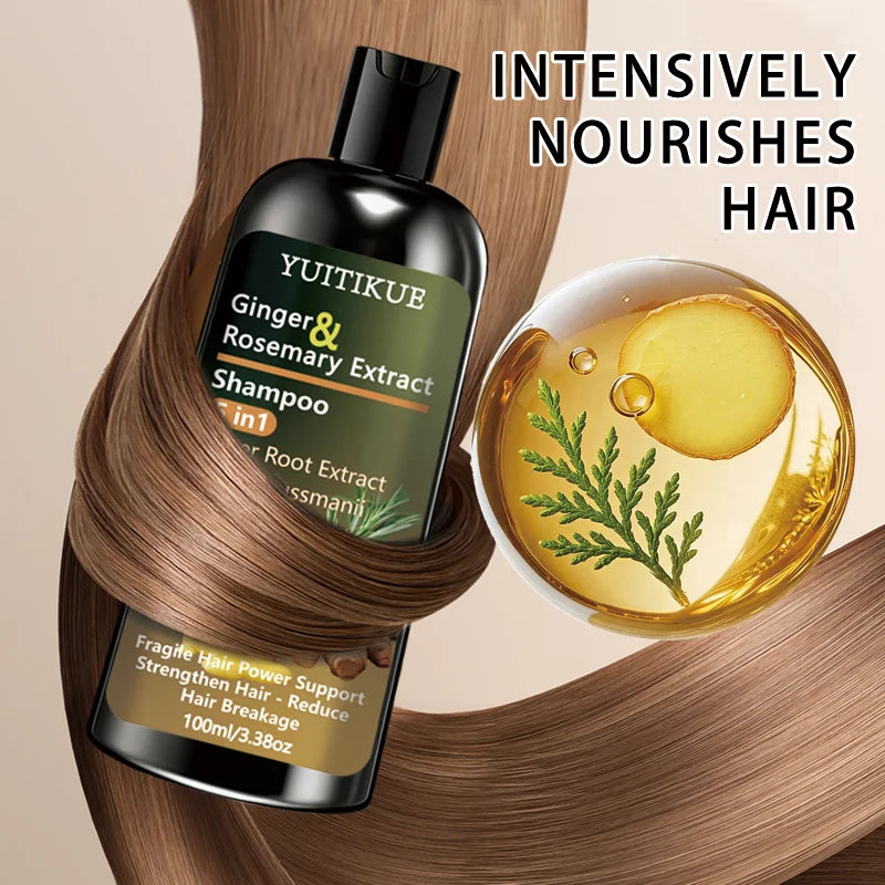 Ginger & Rosemary 5-in-1 Shampoo – Keratin & Argan Oil 100ml