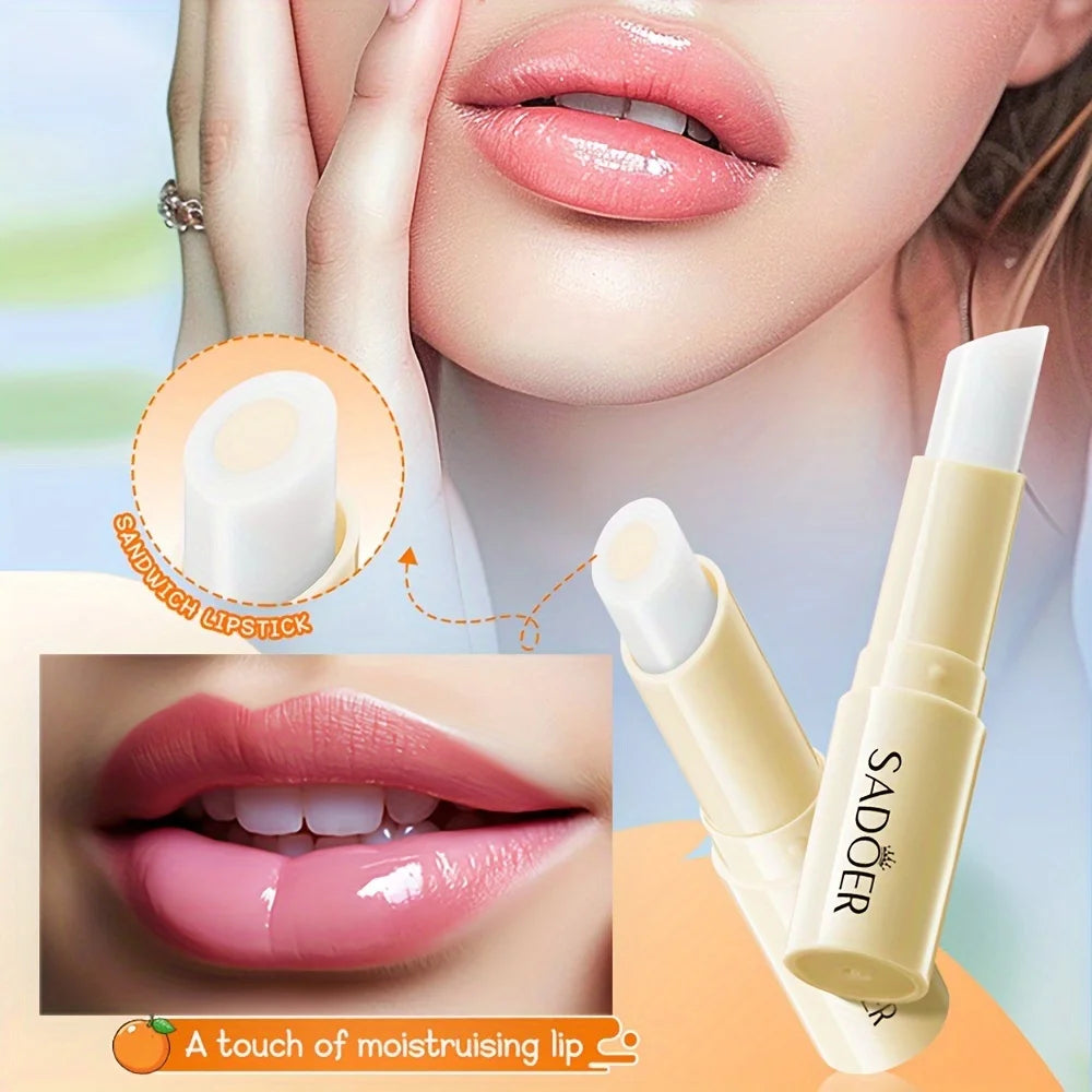 Orange Color-Changing Moisturizing Lip Balm 2.5g Tinted Lip Balm Oasis Select