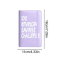 Envelope Money Saving Book Budget Binder 100 Days Tracker Envelopes for Budget Management Home School Men Women Children Oasis Select Purple