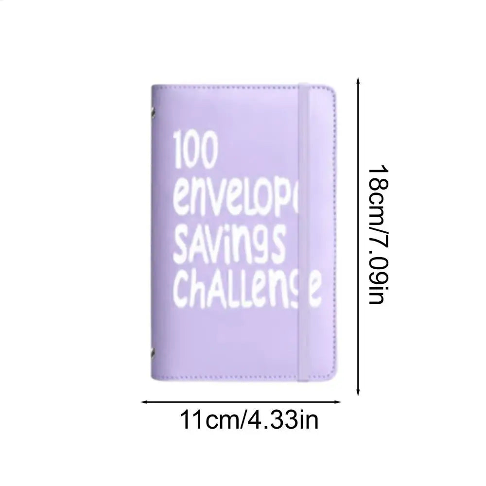 Envelope Money Saving Book Budget Binder 100 Days Tracker Envelopes for Budget Management Home School Men Women Children Oasis Select Purple