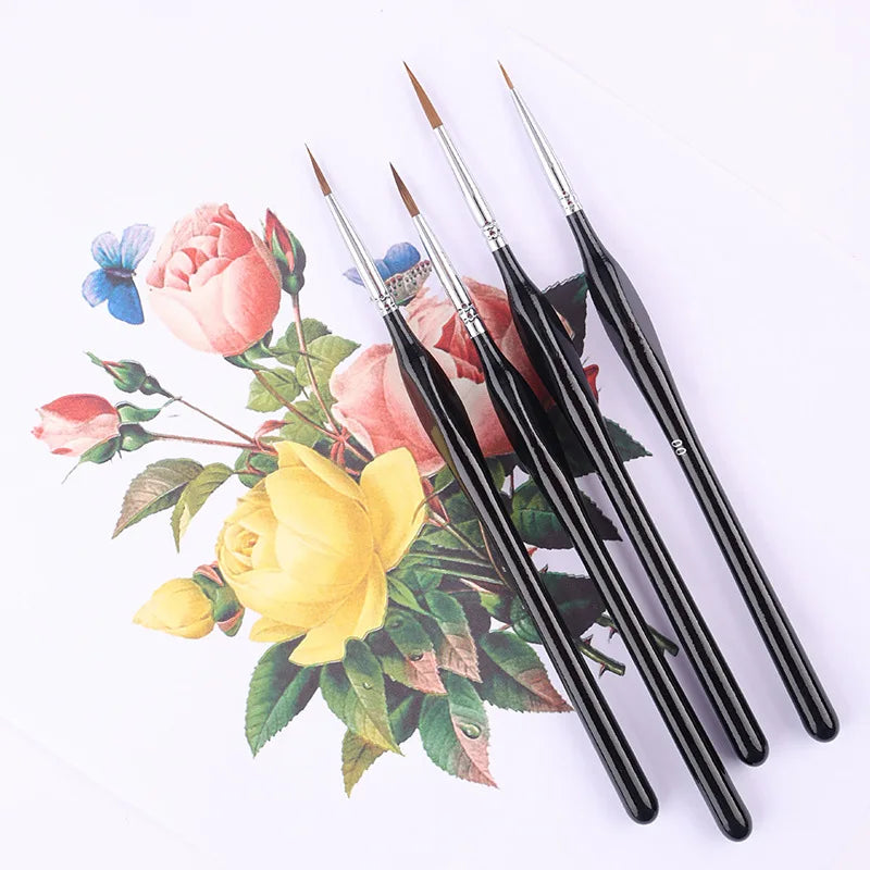3/6 Fine Brush Set, Suitable for Acrylic Painting, Model Details, and Miniature Art | Precision Crafted Synthetic Nylon Bristles Oasis Select