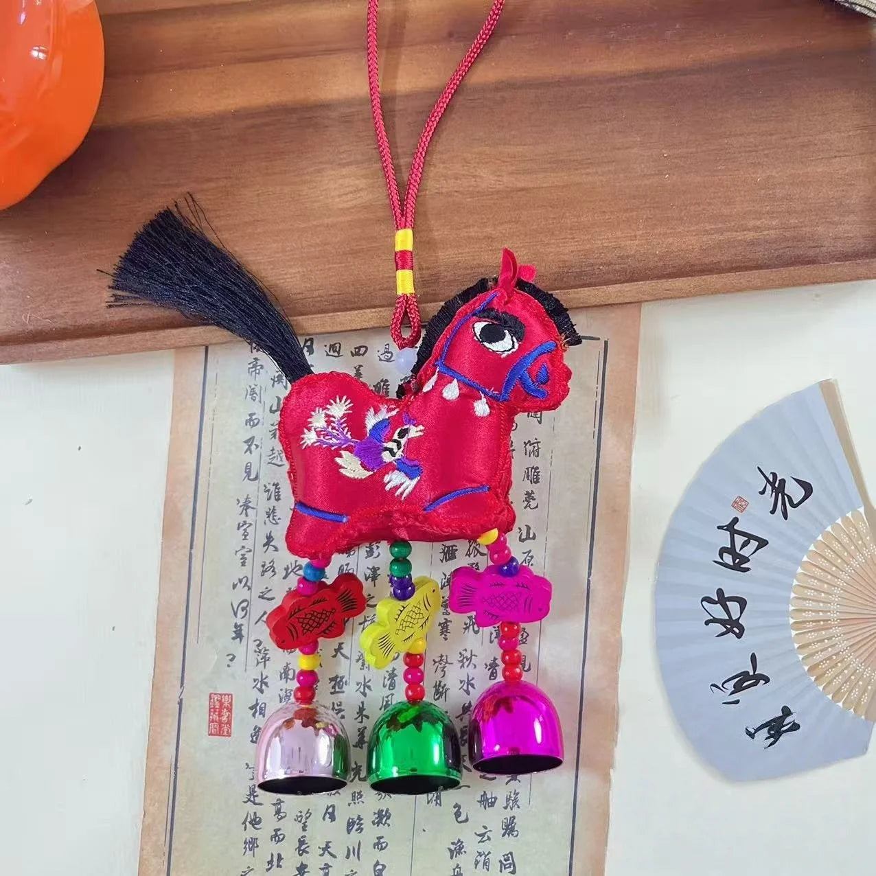 Elegant Chinese Zodiac Horse Pendant: Lucky Tassel Car Decoration, Ideal Gift and Home Ornament for Spring Festival Oasis Select A10