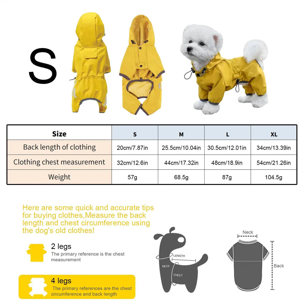 Dog Raincoats Adjustable Lightweight Clothes Rain Jacket for Dogs for Winter Christmas Halloween Snow Walking Hunting Rainy Oasis Select