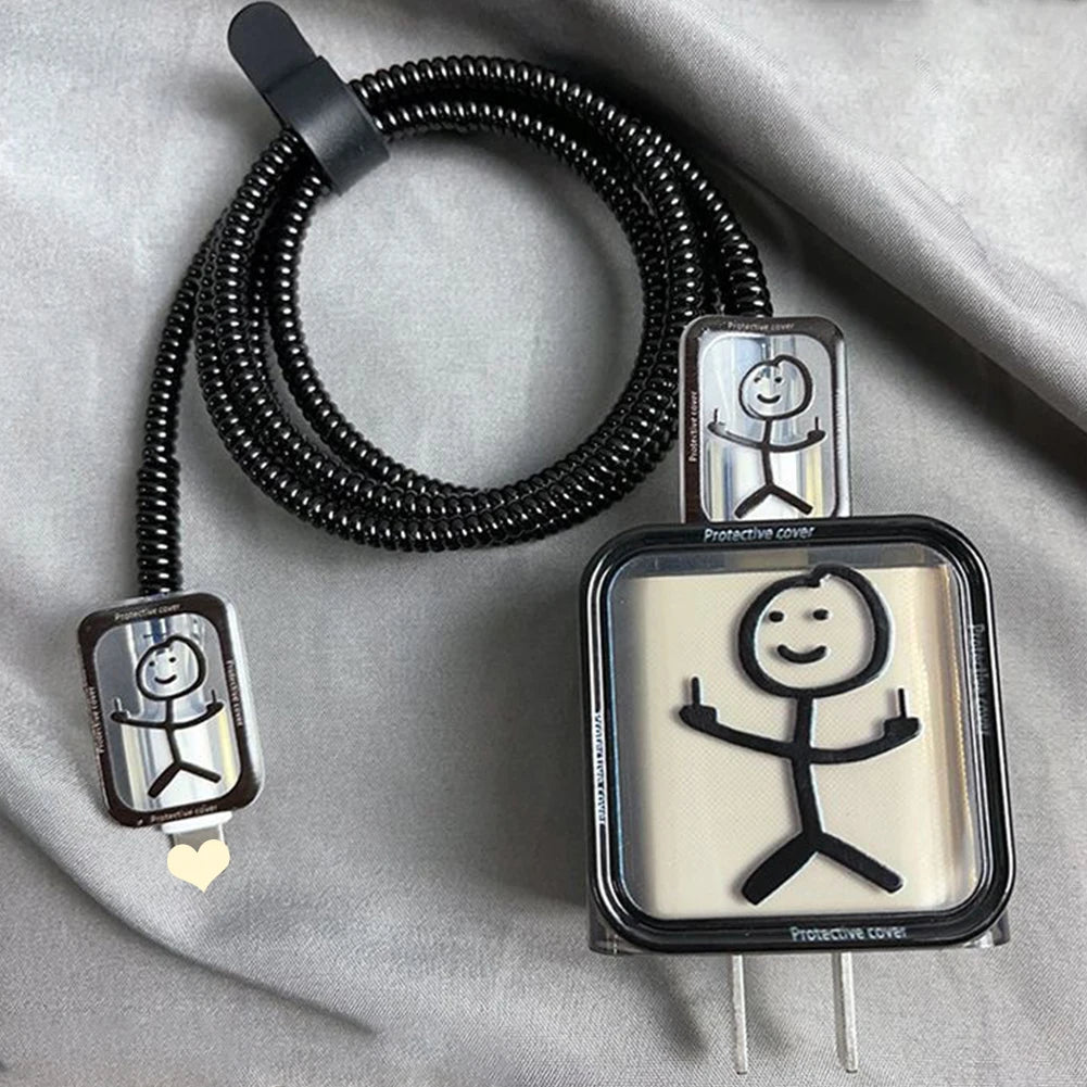 Emoji TPU Cable Protector for iPhone 15 14 13 | PD Fast Charge
