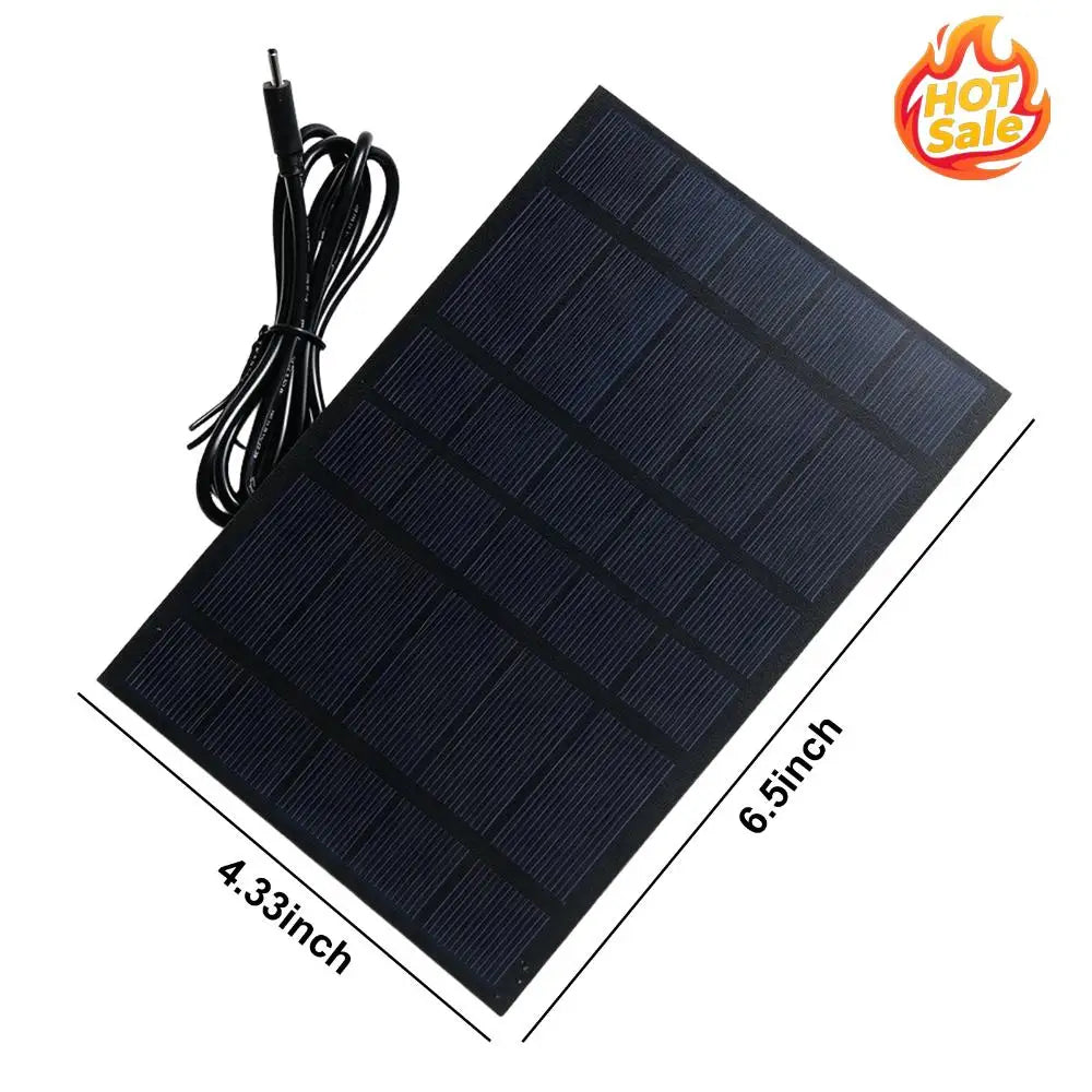 2.5W 5V Portable Solar Charger 3.7V-5V Mini Solar Panel Module Polycrystalline Solar Cells for Camping Hiking Outdoor Adventures Oasis Select