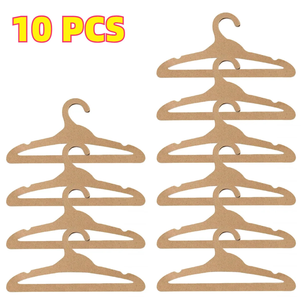 10/20 PCS Disposable Cardboard Hangers Outdoor Travel Camping Clothes Hangers for Garment Stores Pop-Up Events Oasis Select 10pcs