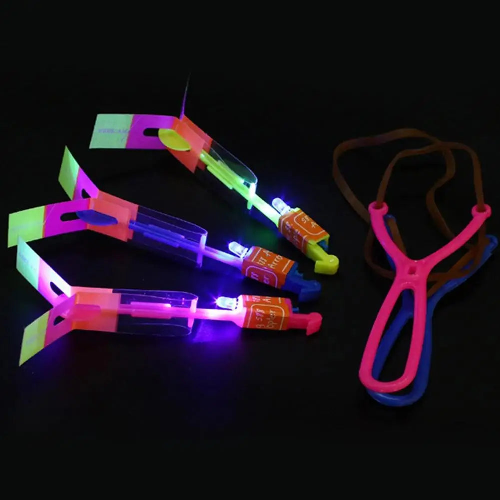 10pcs Led Light Rockets - Bright Flying Toys with Slingshot Launchers, Party Favors for Birthdays, Halloween, Christmas Oasis Select