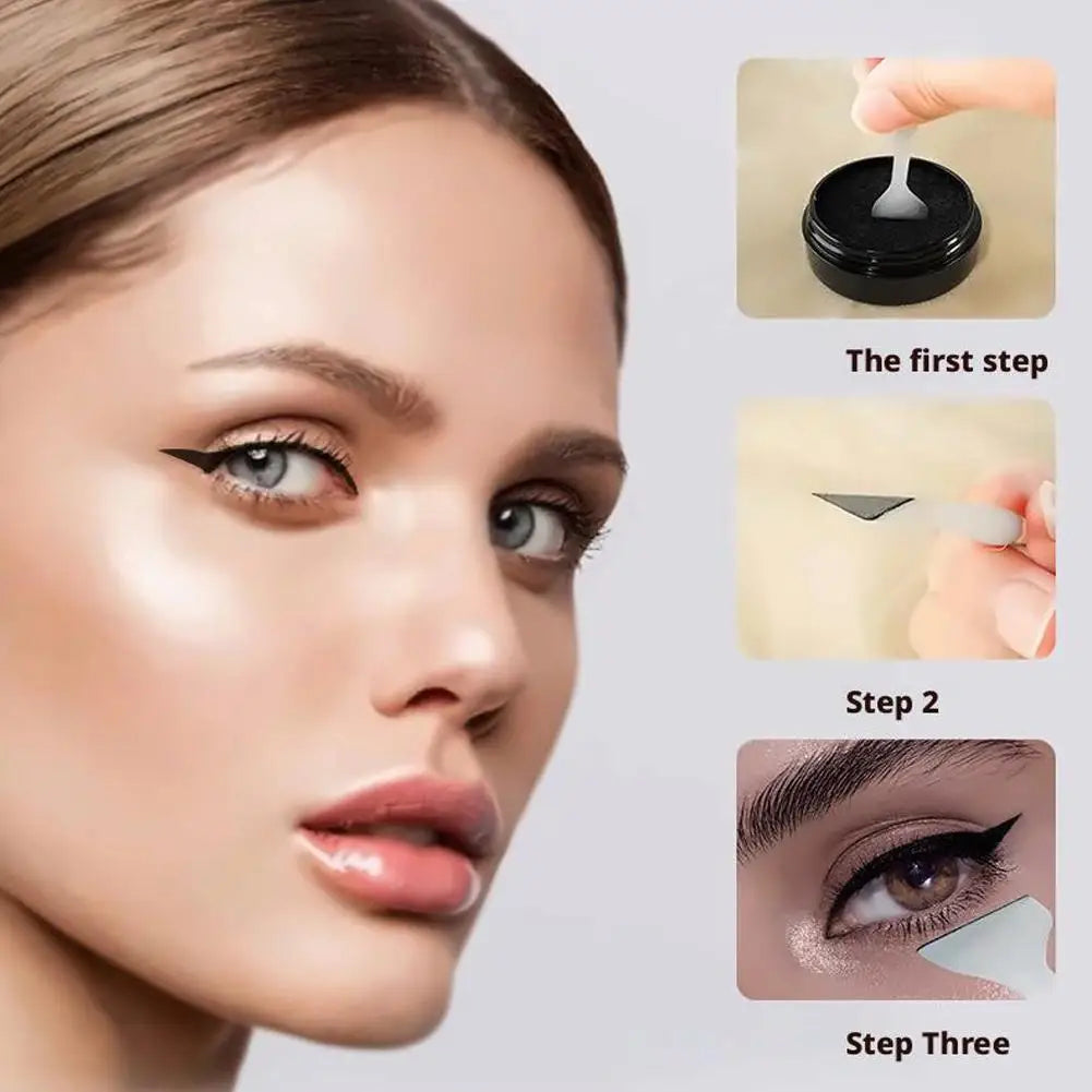Double Ended Eye Eyeliner Stamps Set Eye Shadow Cosmetic Easy To Color Eye Liner Stamping Stencil Accessories Lash Make Up Tools Oasis Select