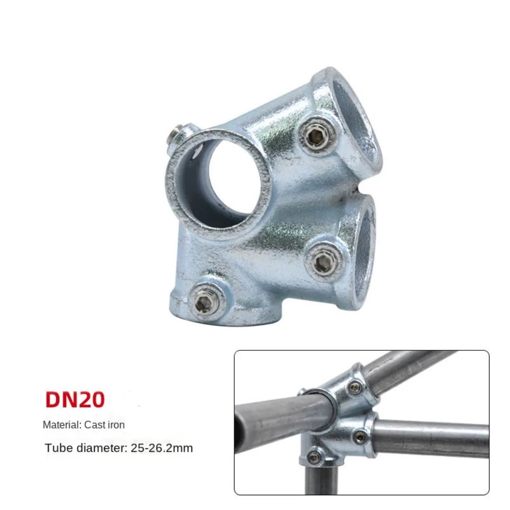 New 1\2''/3\4" Pipe Fitting Connector Aluminum Alloy Steel Fixed buckle Frame Fasteners DIY Corner Circular Pipe Connector pipes Oasis Select 3-4---F