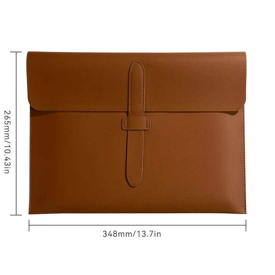 A4 Leather File Folder Document Organizer Bag With Snap Closure Office Supplies Storage Case For Papers Portable Produce Box Oasis Select