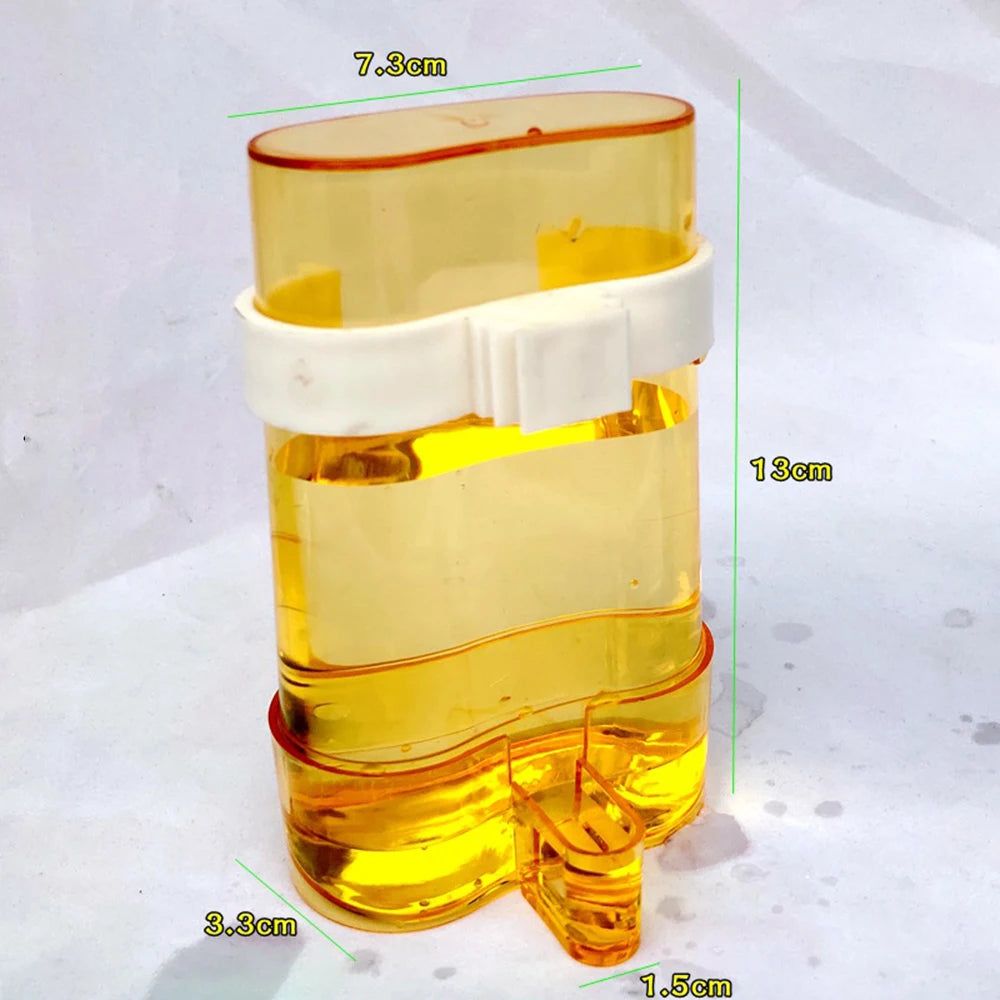 Birds Water Feeders Dispenser Automatic Bird Feeder Parrot Canary Parakeet Cage Food Drinking Feeding Supplies Pet Accessories Oasis Select Yellow