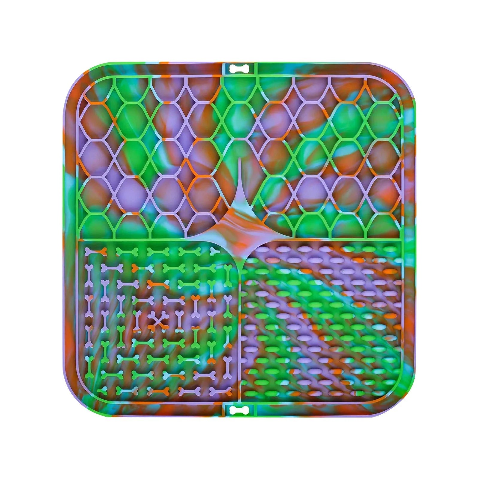 Silicone Dog Lick Mat – Slow Feeder & Bath Anxiety Relief Dog Lick Mat Oasis Select Multicolor One Size