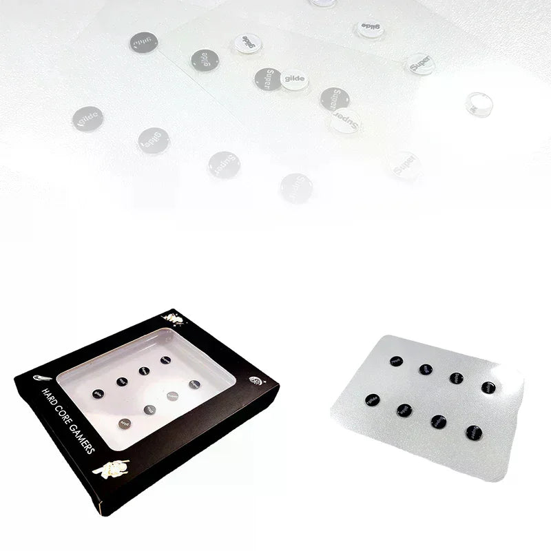 1 Pack Glass Mouse Skates DIY Universal Dots Mouse Feet Pads Sticker for Gaming Mouse Anti-Slip Pad Oasis Select