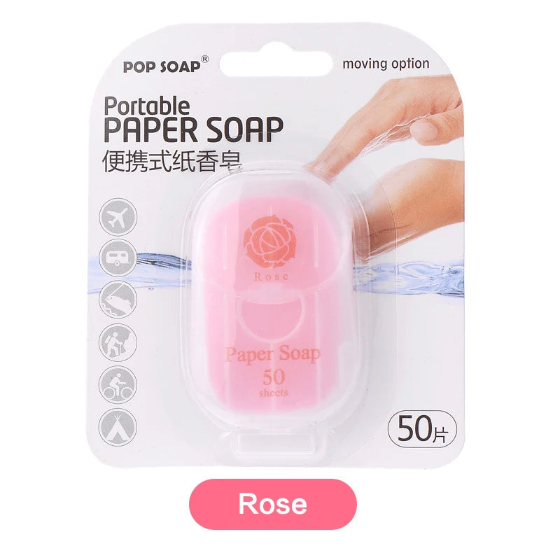 Ultimate Portable Paper Soap Sheets For Outdoor Travel， disposable hand washing travel soap Oasis Select Rose
