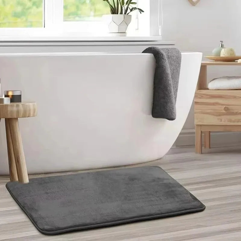 Super Absorbent Floor Mat Coral Velvet Non-Slip Bath Mat Quick Dry Bathroom Rug for Shower Room & Doorway Oasis Select