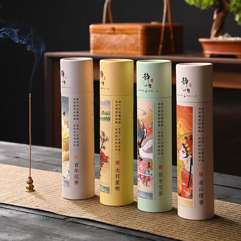 400pcs Natural Sandalwood Sticks Home Incense Stick Blessing Ceremony Prayer Buddha Incense Wormwood Sandalwood Agarwood Oasis Select