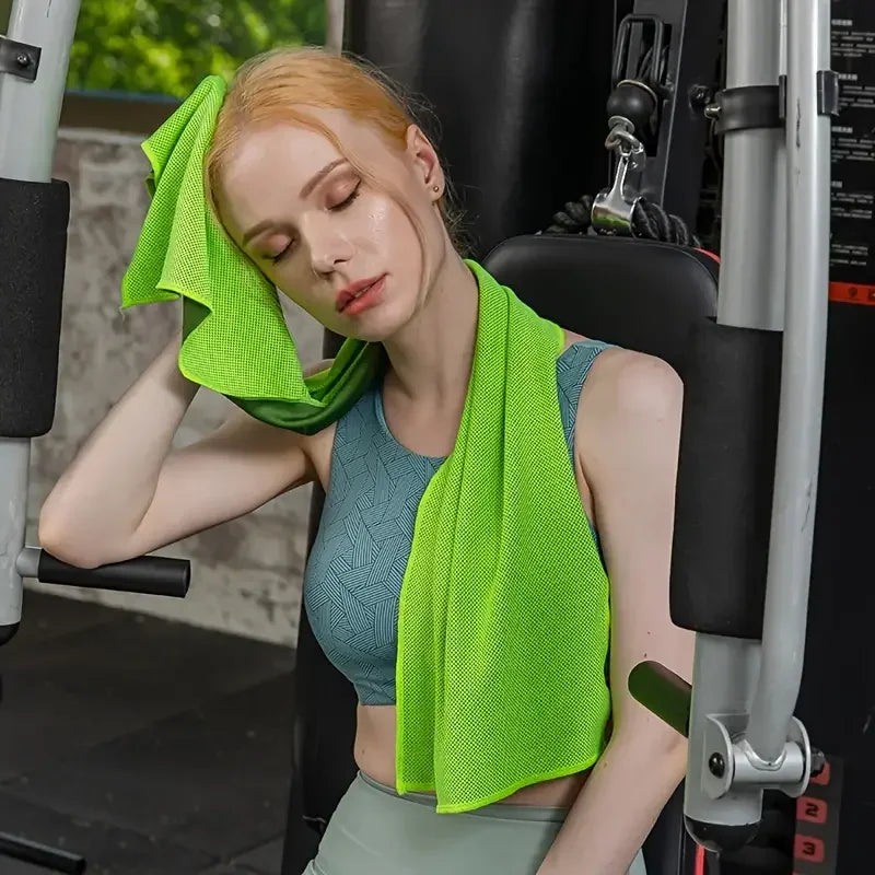 10PCS Portable Mini Silica Gel Set Cold Towel Polyester Fiber Outdoor Cooling Towel Fitness sports gym Run quick Dry Cool Towel Oasis Select