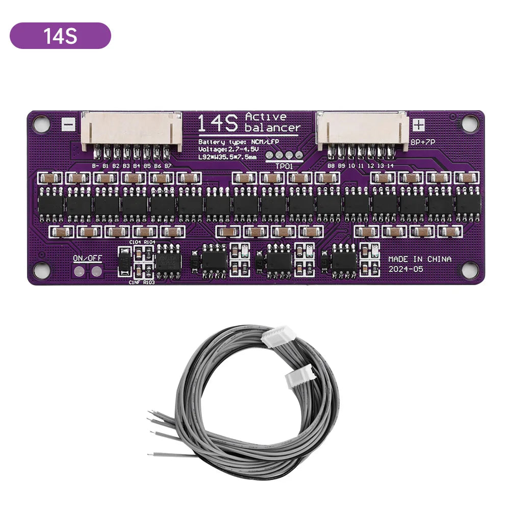 BMS 1.5A 3S 4S 5S 6S 7S 8S 13S 14S 17S 21S Li-ion Lifepo4 LTO Lithium Battery Active Equalizer Balancer Board Balance Capacitor Oasis Select 14S