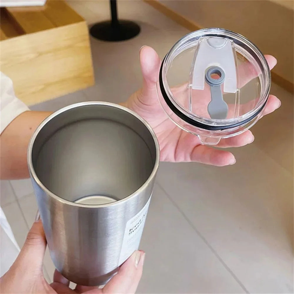 600ml Insulated Thermos Cup – 304 Stainless Steel with Straw Insulated Thermos Cup Oasis Select