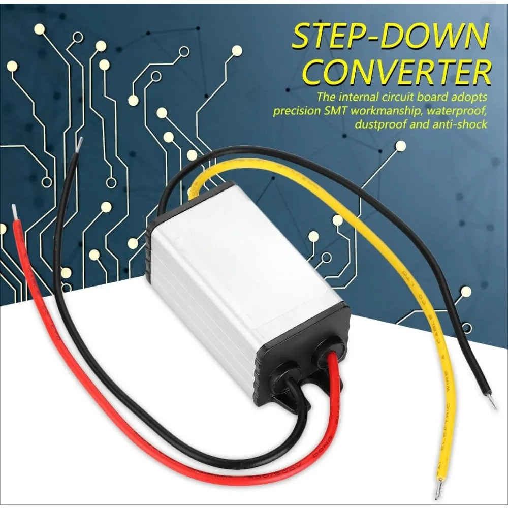 Power Supply Converter DC/DC 24V Step Down To 12V High Efficiency 5A Converter Adjustable Voltage Regulator USB Charging Module Oasis Select