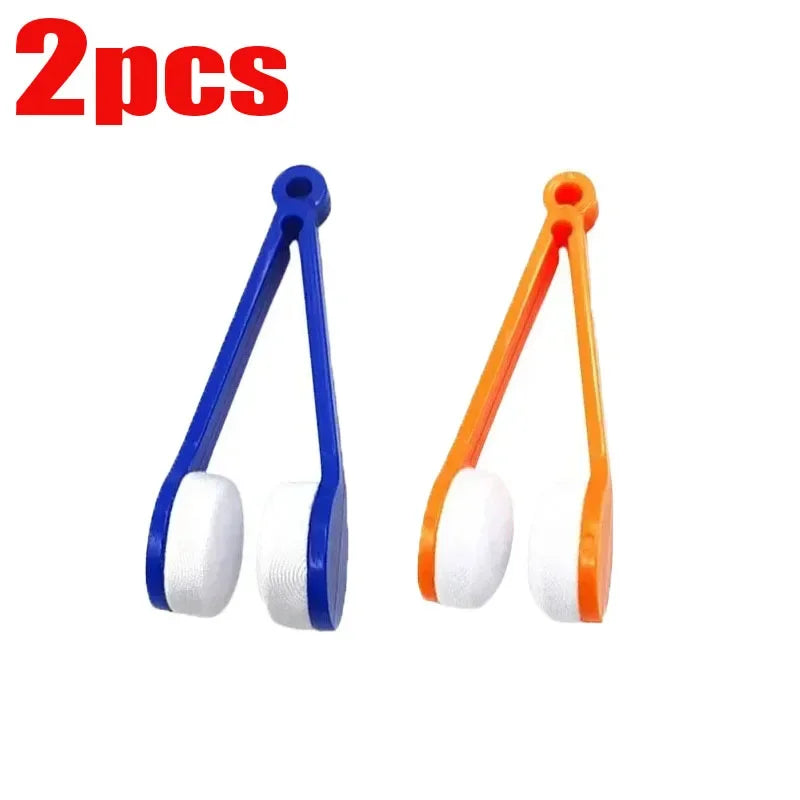 1/2/5pcs Portable Mini Glasses Cleaning Brush Multifunctional Mini Brush Microfiber For Sunglasses Wipe Cleaner Accessory Tools Oasis Select Mix-2pcs 6