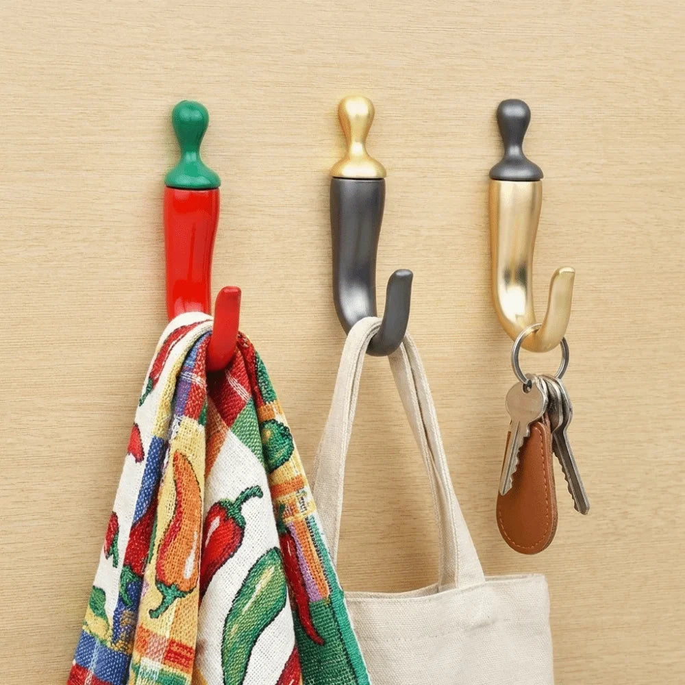Zinc Alloy Chili Wall Hook – Waterproof Coat & Key Hook