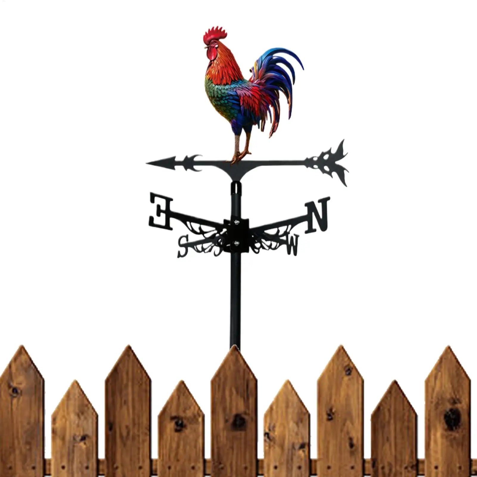 Weather Vanes Roof Mount Decorative Iron Rooster Yard Decoration Roof Mount Wind Vanes for Outdoor Backyard Patio Lawn Farm Oasis Select