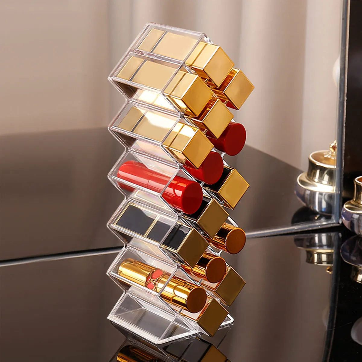 1pc Lipstick holder manager, fish shaped mouth red tower, transparent lipstick storage rack, lipstick display rack Oasis Select